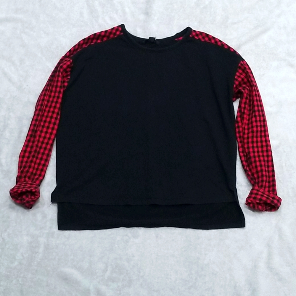 F 21 Plaid Sweatshirt